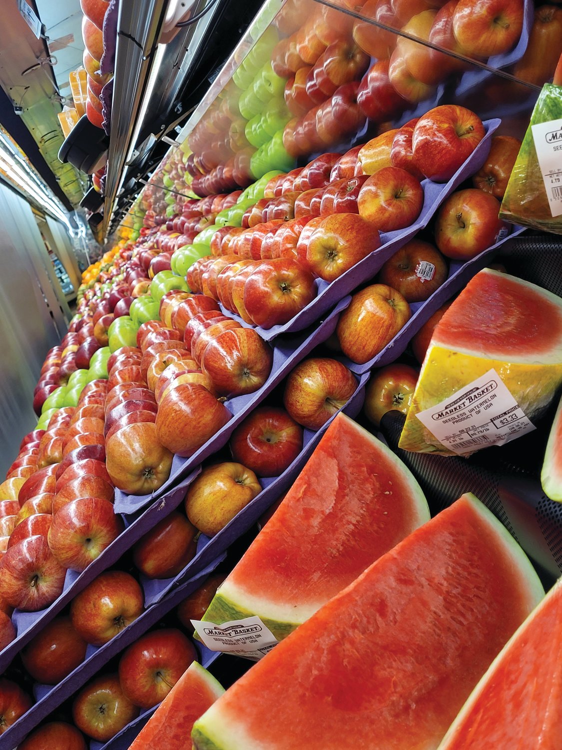 The produce section is bursting with fresh color, as Market Basket gets ready to open its Johnston store.